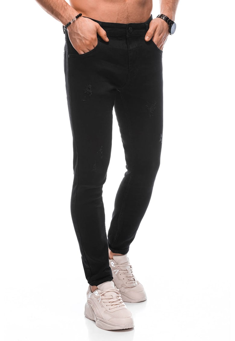 Blugi skinny cu detalii cu aspect deteriorat Blugi skinny cu detalii cu aspect deteriorat