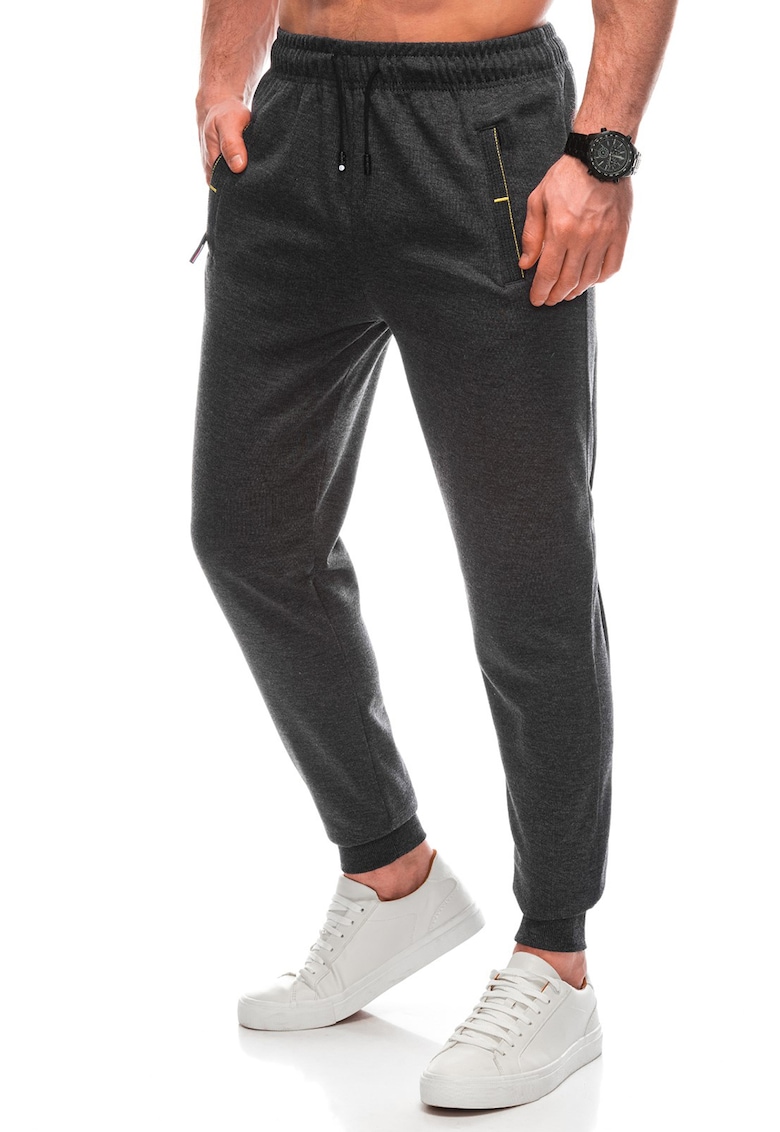 Pantaloni uni de trening cu buzunare laterale