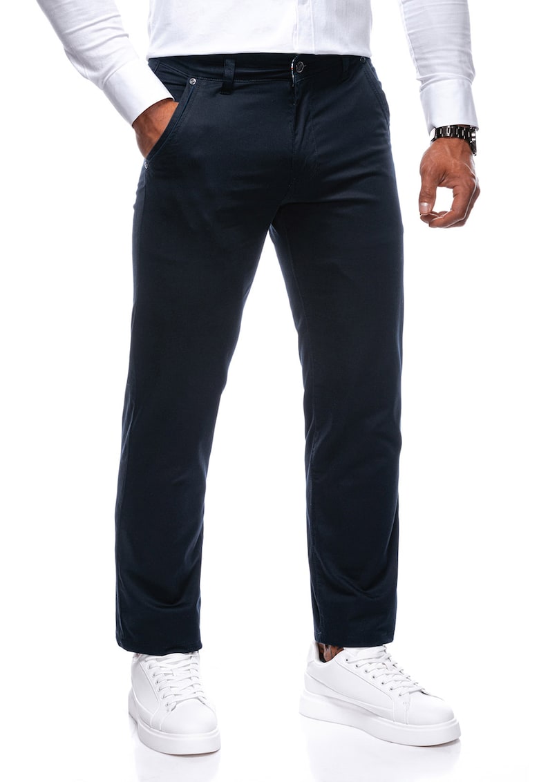 Pantaloni regular fit din amestec de bumbac