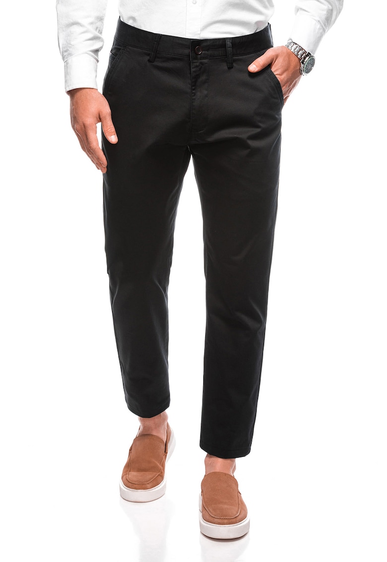 Pantaloni regular fit din amestec de bumbac