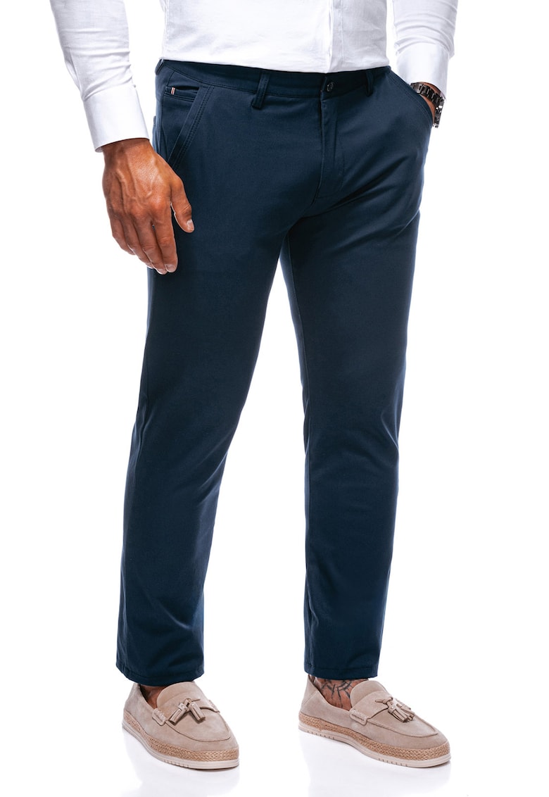 Pantaloni regular fit din amestec de bumbac