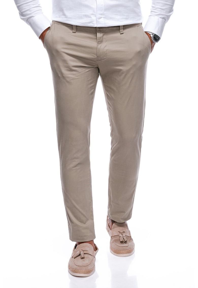 Pantaloni regular fit din amestec de bumbac