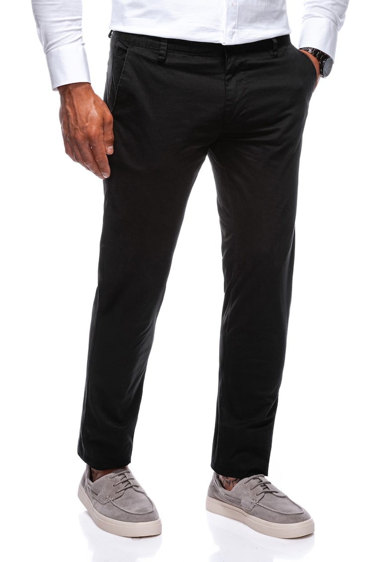 Pantaloni regular fit din amestec de bumbac