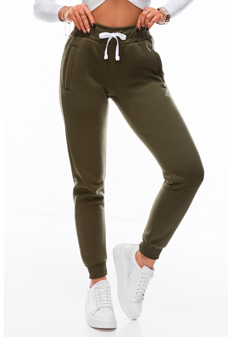 Pantaloni skinny de trening cu snur