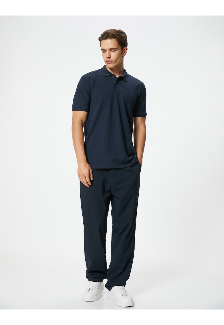 Tricou polo slim fit din bumbac