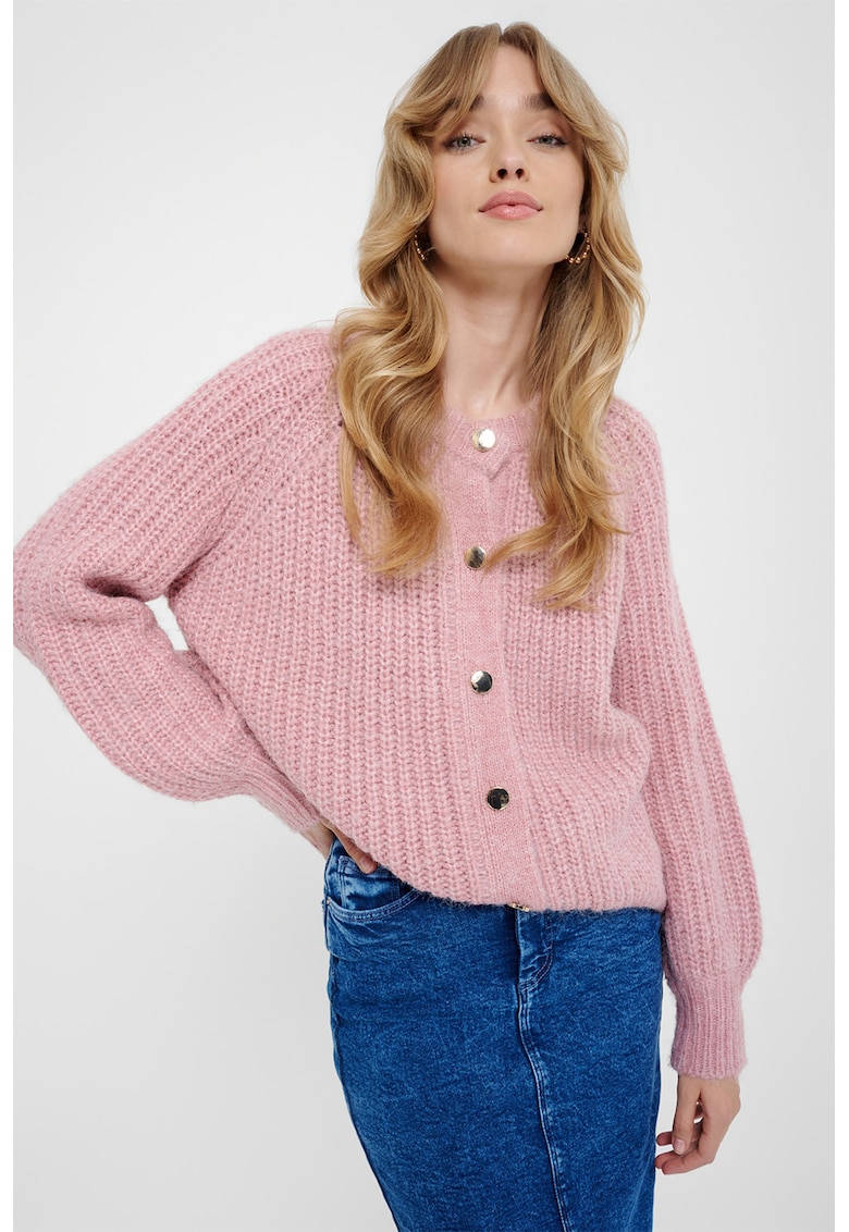 Cardigan regular fit cu nasturi