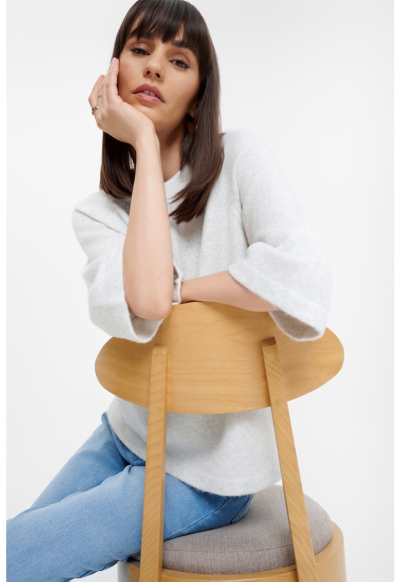 Pulover uni cu maneci medii