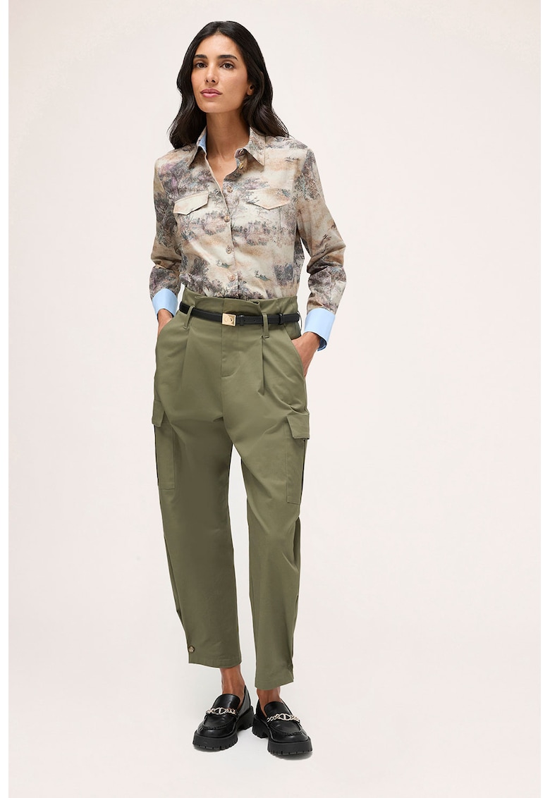 Pantaloni crop cargo