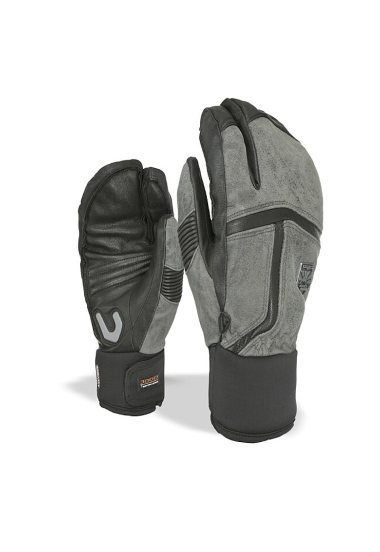 Manusi sport Level Off Piste - piele naturala - gri - marime XXXL - pentru barbati