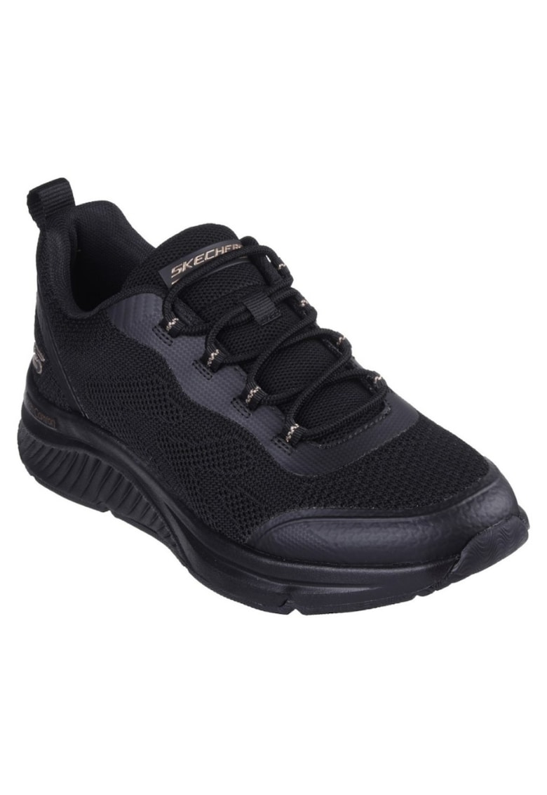 Skechers Bobs Arch Comfort B Sweet- A Pinch Pantofi sport negri cu șireturi pentru femei 117561-BBK