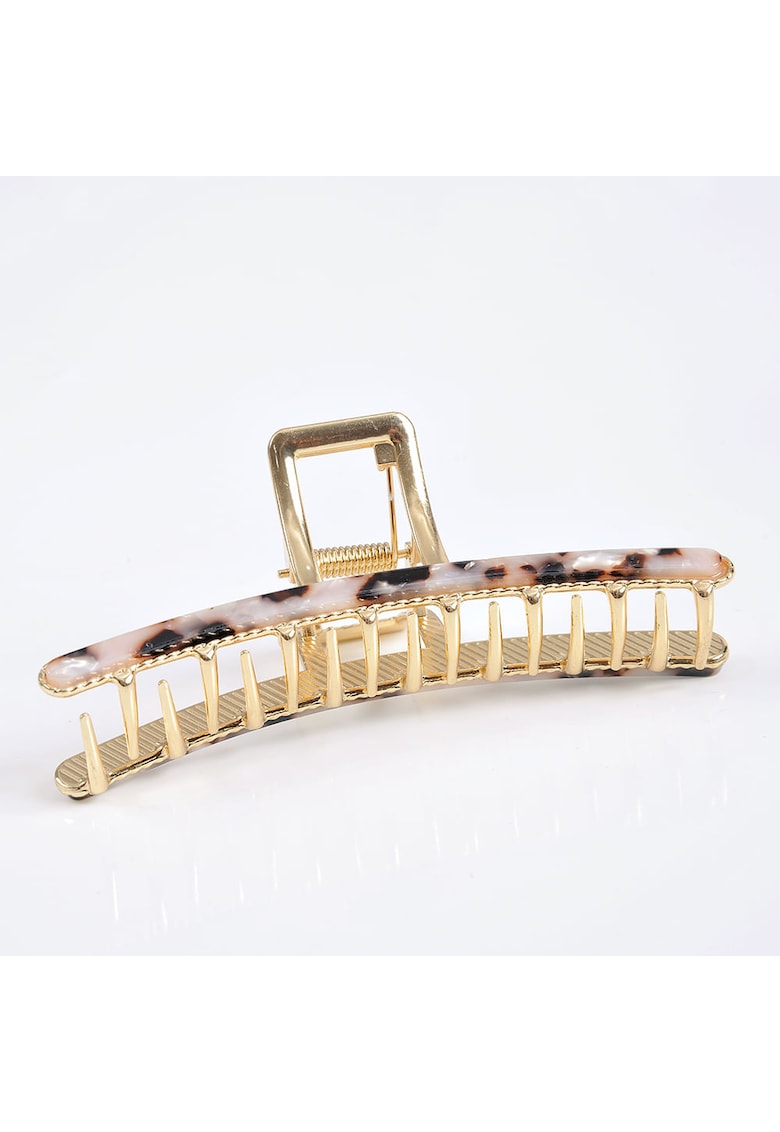 Cleste de par auriu cu model animal print 10.5 cm