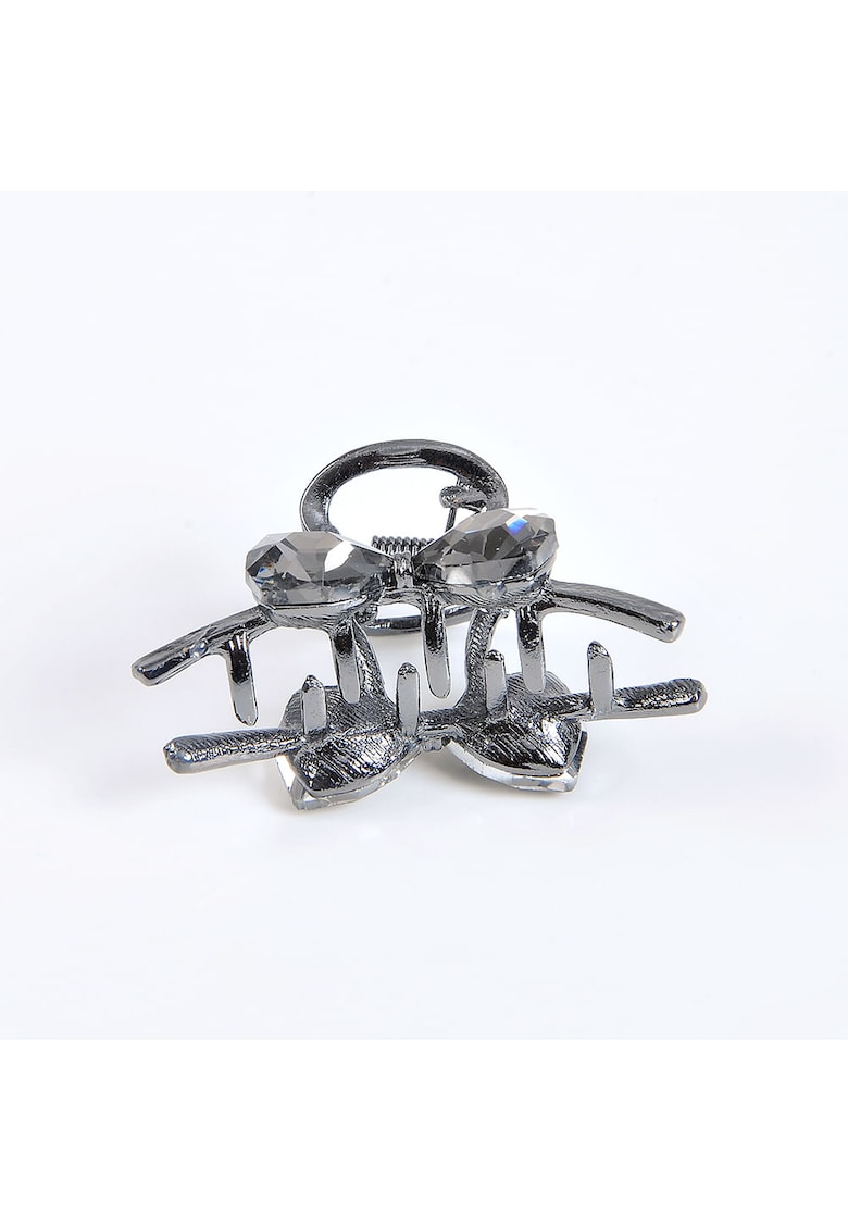 Cleste gri de par cu fundita 4 cm Cleste gri de par cu fundita 4 cm