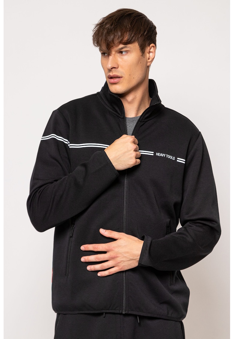 Bluza de trening cu fermoar si buzunare laterale Tilon