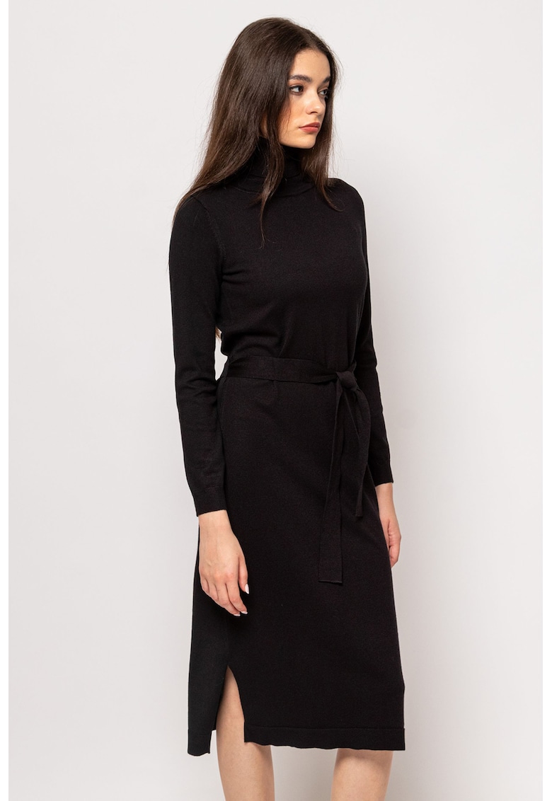Rochie tricotata fin cu guler inalt Helen