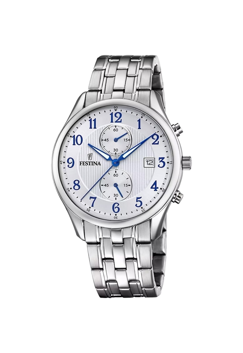 Ceas barbatesc F6854/A Quartz Argintiu