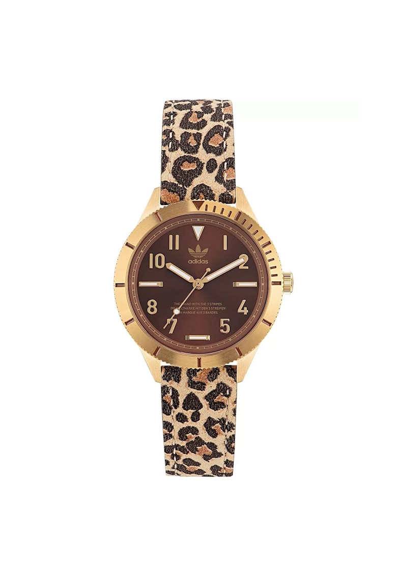 Ceas dama EDITION THREE ICON SMALL - 36mm - curea piele naturala - inox - auriu