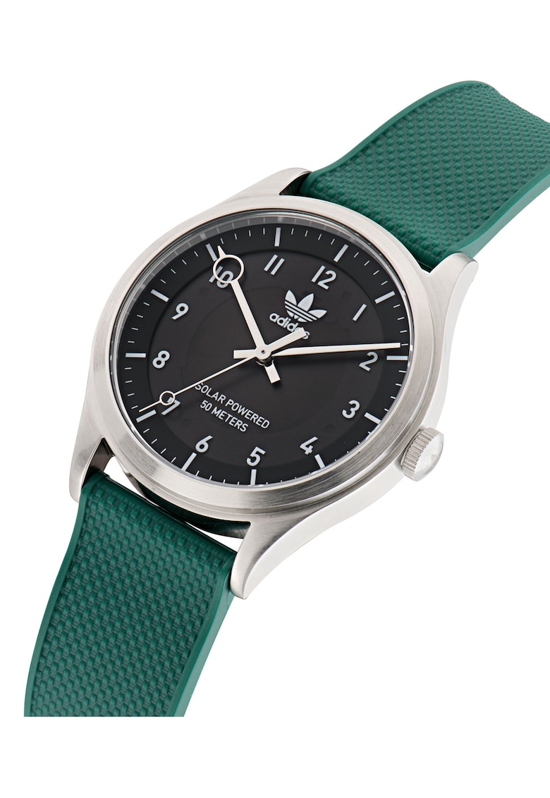 Ceas unisex PROJECT ONE SST - argintiu - curea verde - mecanism Quartz Ceas unisex PROJECT ONE SST - argintiu - curea verde - mecanism Quartz