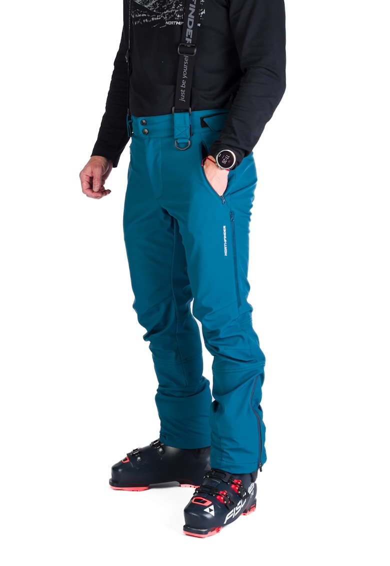 Pantaloni schi softshell 3L 10K/5K barbati Erastus - Albastru petrol