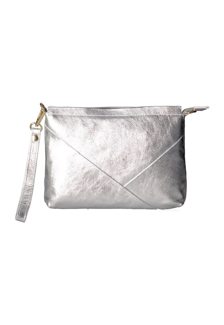 Geanta plic din piele cu bareta pentru incheietura