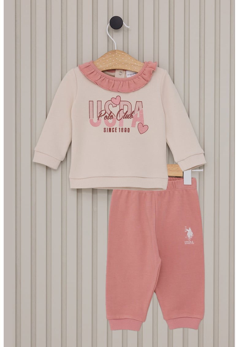 Set de bluza cu volan cu volane si pantaloni - 2 piese