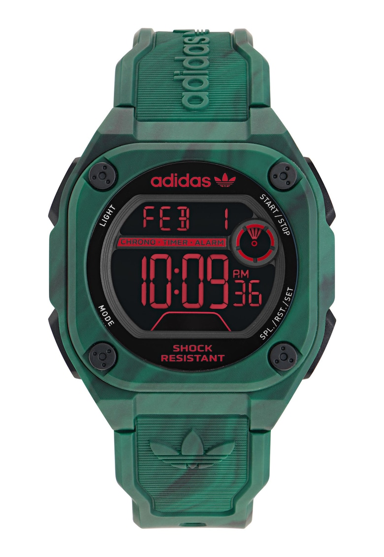 Ceas unisex CITY TECH TWO GRFX - verde - curea din rasina - display digital - rezistent la apa 10 ATM Ceas unisex CITY TECH TWO GRFX - verde - curea din rasina - display digital - rezistent la apa 10 ATM