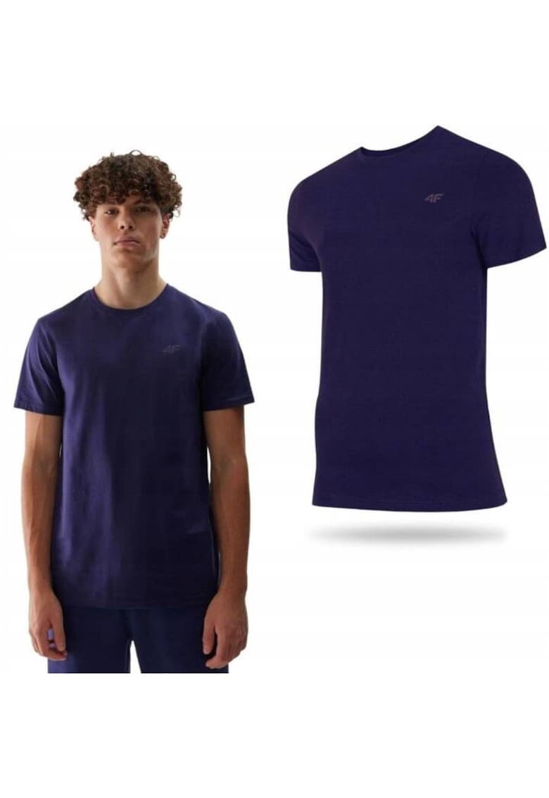 Tricou pentru barbati - Bumbac - Bleumarin - Bleumarin