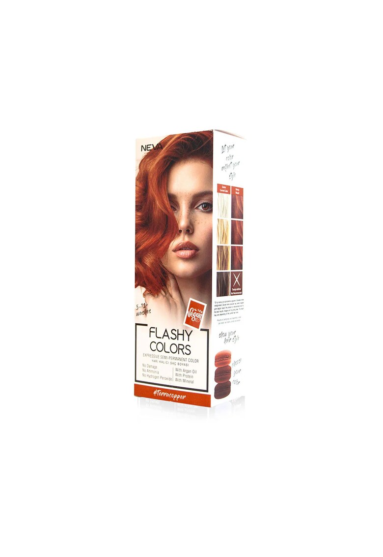 Flashy Colors Terra Copper - Nuantator semipermanent - aramiu roscat - 100% vegan - 100 ml