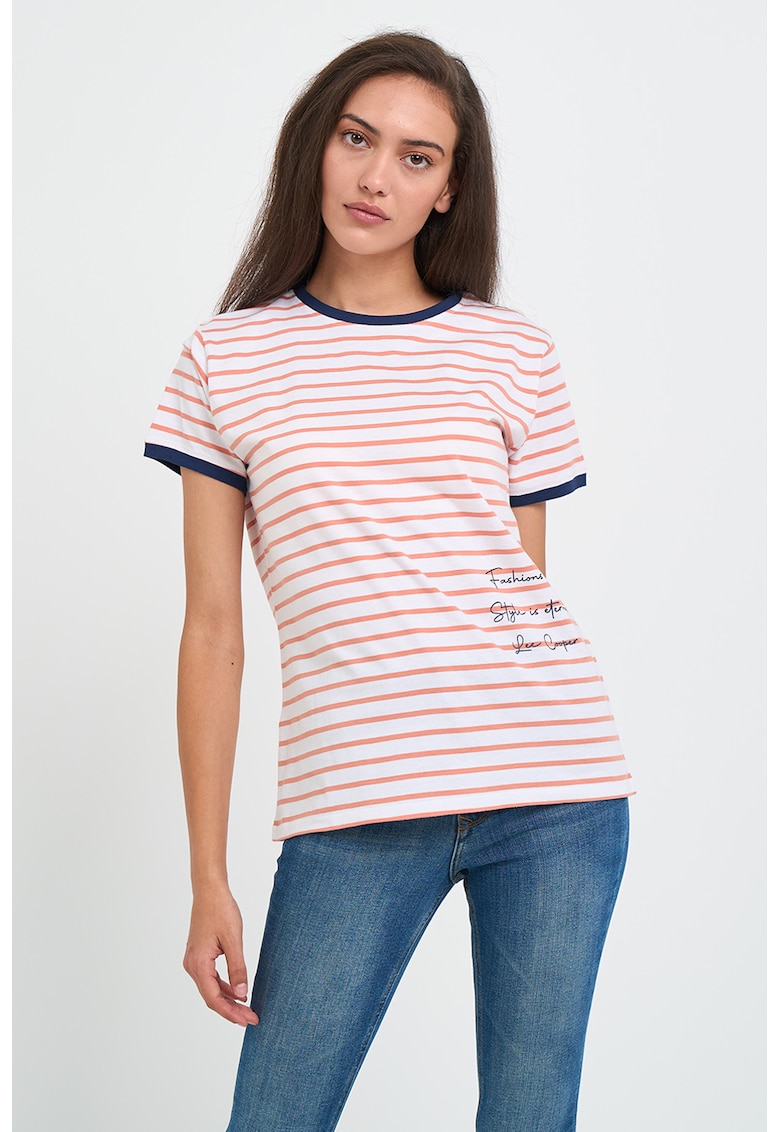 Tricou de bumbac cu dungi