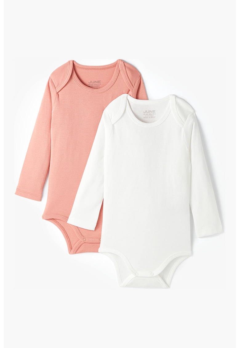 Set de body-uri din bumbac - 2 piese