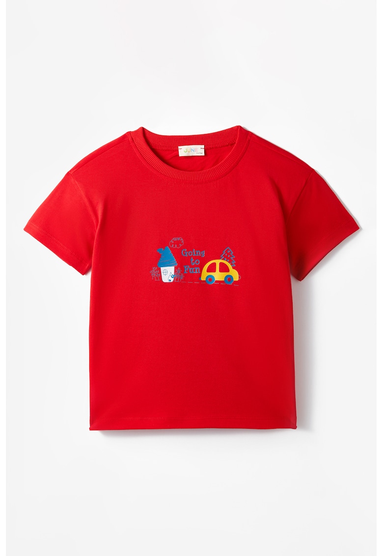 Tricou de bumbac cu imprimeu grafic