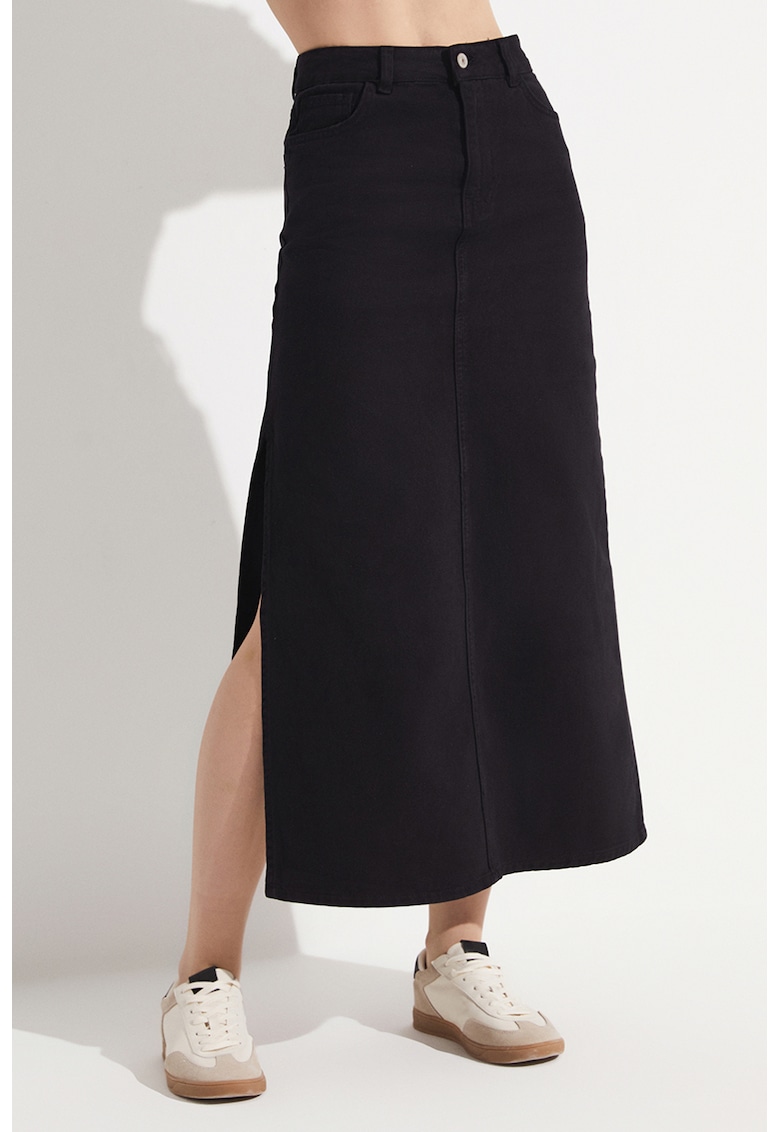 Fusta midi cu slituri laterale