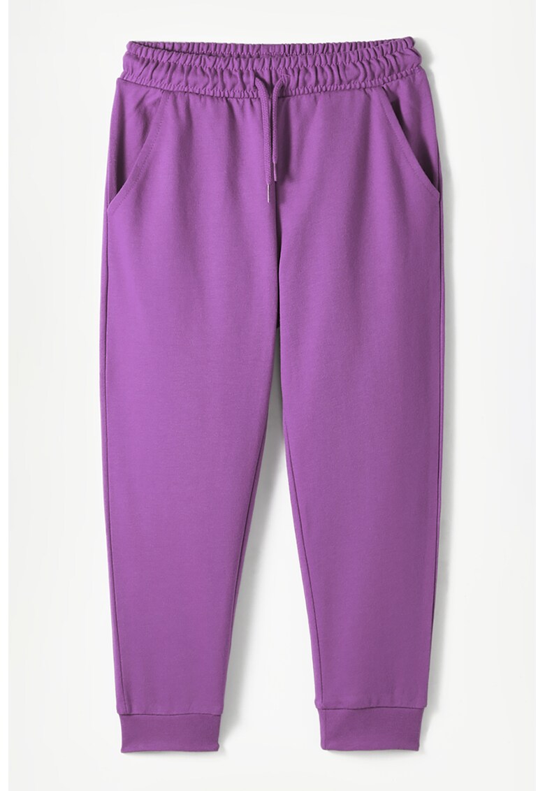 Pantaloni de trening din bumbac cu snur de ajustare