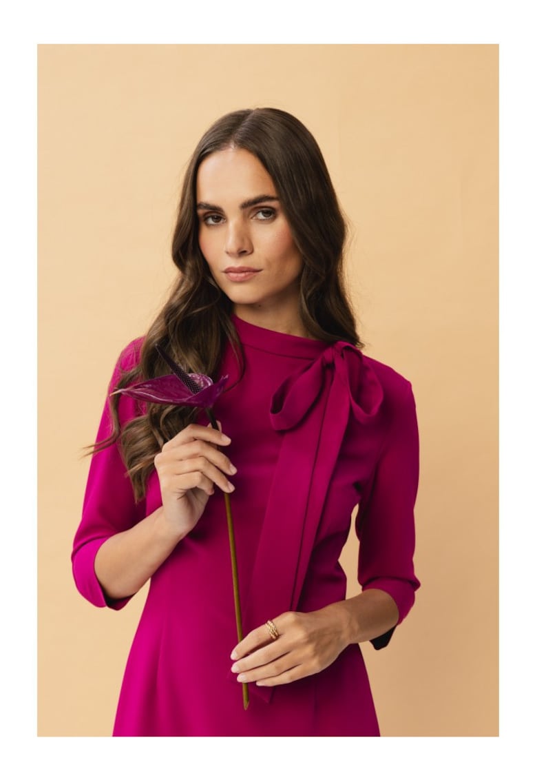 Rochie midi dama -  Gwalchakin - pruna