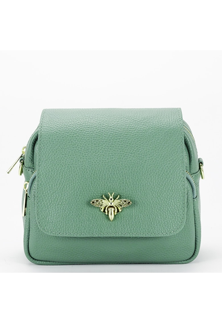 Geanta mica verde pal din piele naturala 1502 122 15631