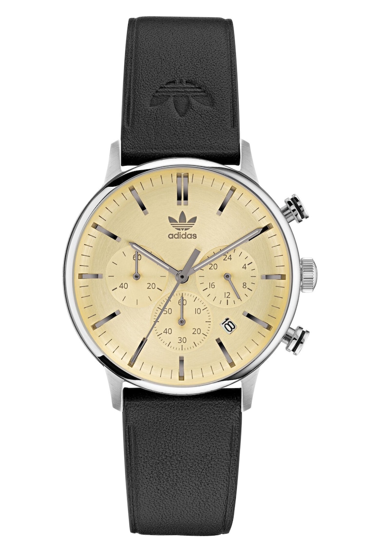 Ceas barbatesc CODE ONE CHRONO - curea silicon - argintiu/negru