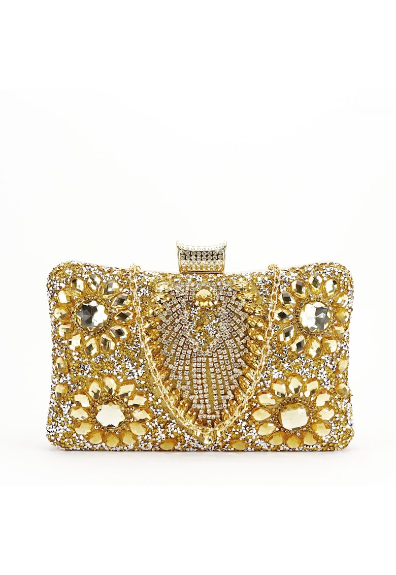 Geanta clutch aurie cu cristale 2023-15 05 15320