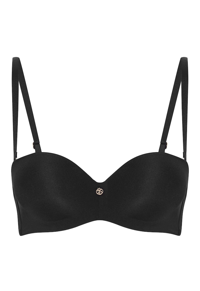 Sutien push-up bretele detasabile - poliamida - negru