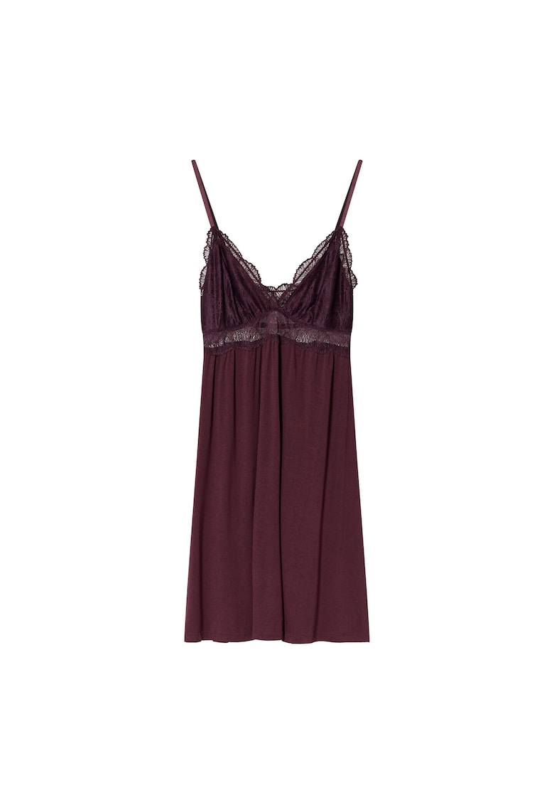 Pijamale dama  Joslyn - violet - cu dantela