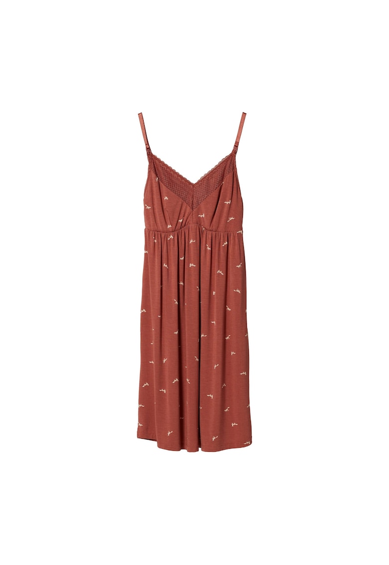 Camasa de noapte Jayden - Viscoza - Castaniu