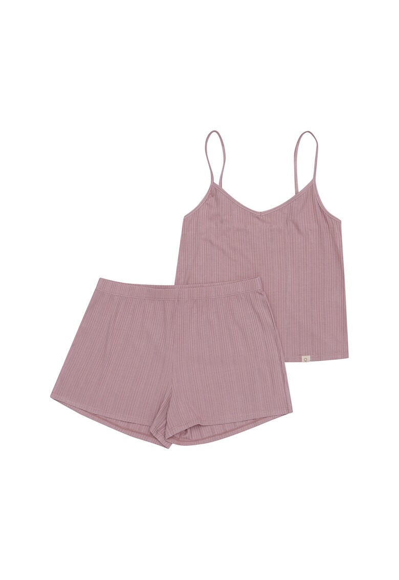 Set pijamale dama - Viscoza - 2 piese - Roz prafuit