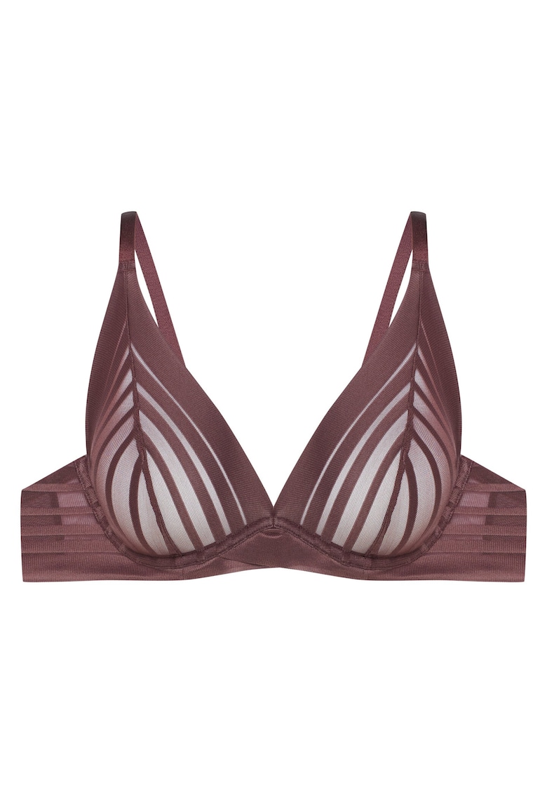 Sutien pentru dama Iga - cu bretele subtiri - poliamida - maro