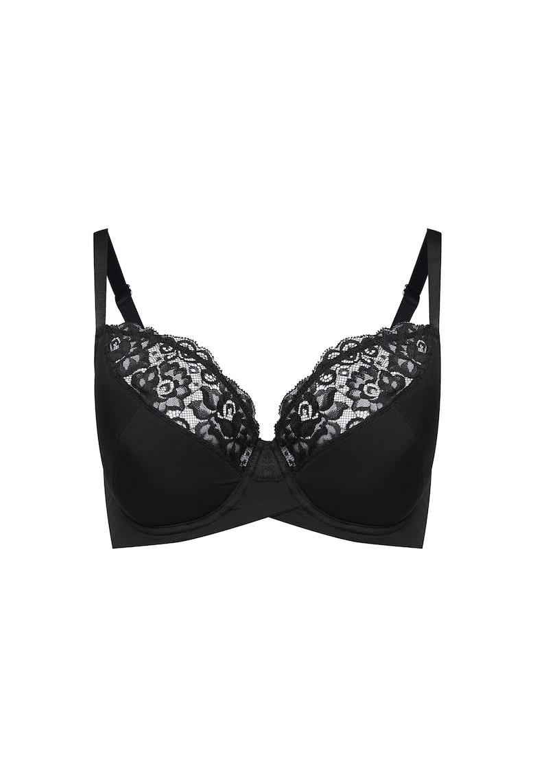 Sutien semicaptusit Allie - Bumbac - Negru