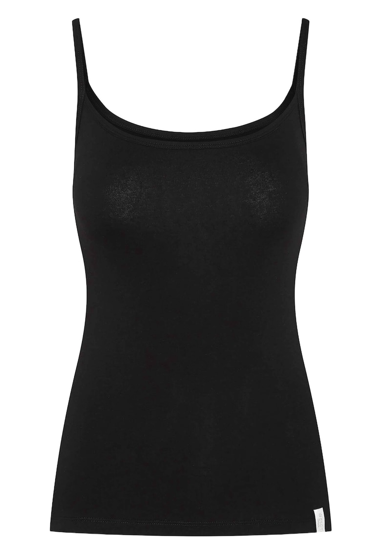 Maiou cu bretele subtiri pentru dama Henderson - Bumbac - Negru