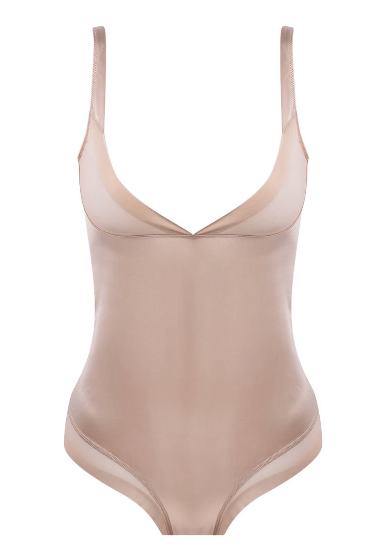 Body dama Silhouette - bej - material neted - poliamida - pentru femei