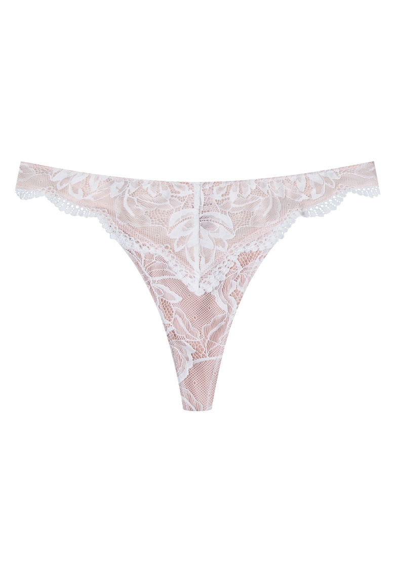 Chiloti tanga dama Outline - poliamida - alb