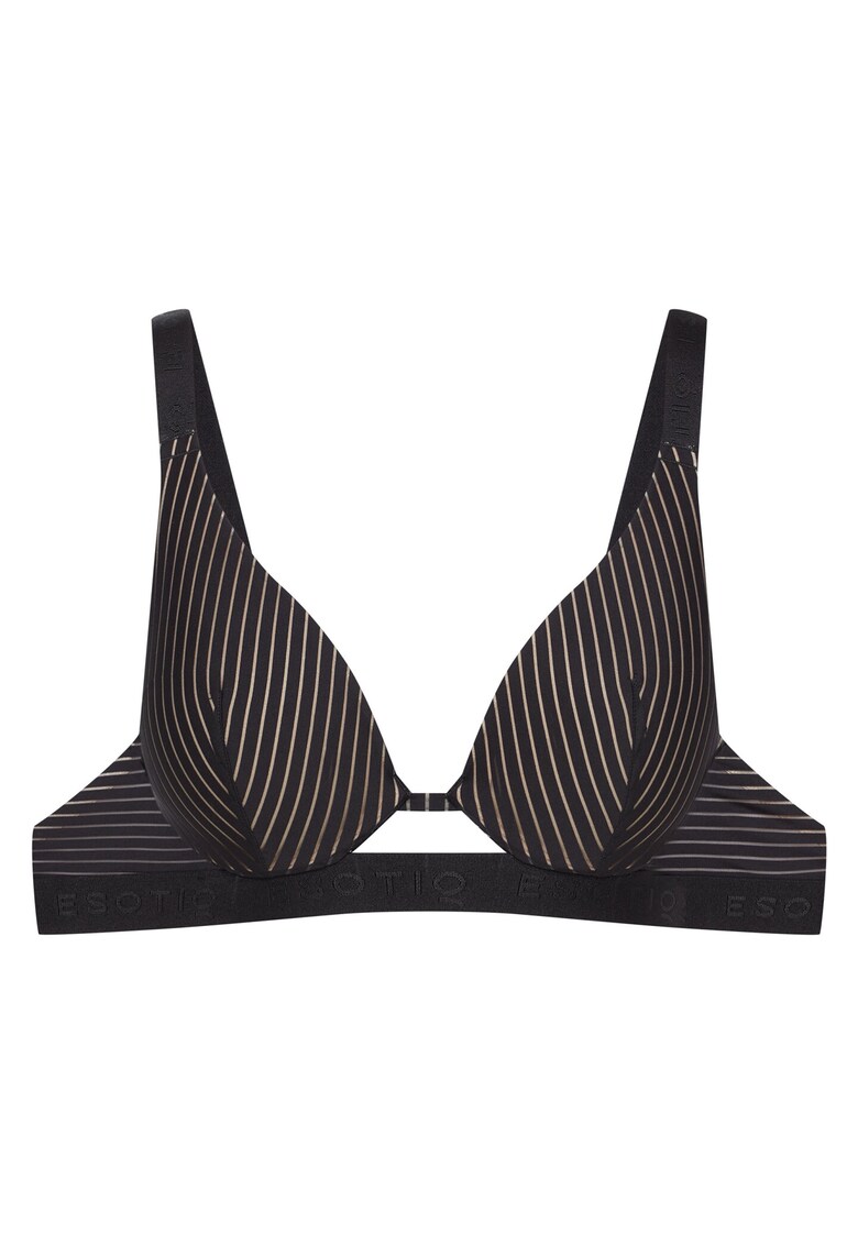 Sutien captusit negru - textil - fabricat din material de calitate