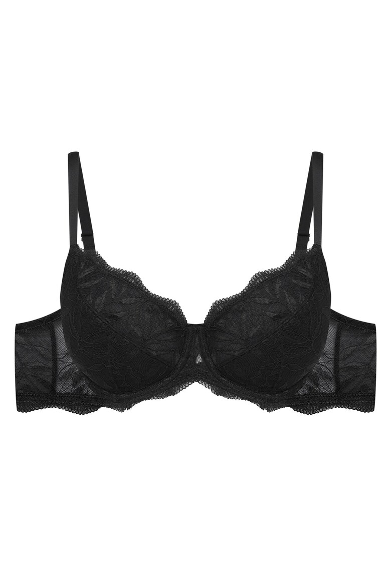 Sutien semicaptusit Odessa -  Bumbac - Negru