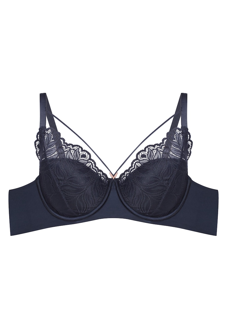 Sutien captusit Korin - gri inchis - microfibra si dantela - 65497