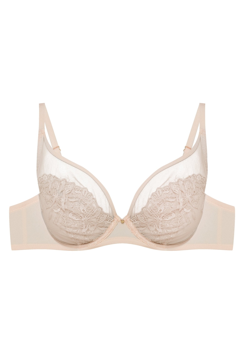 Sutien dama Oleksa - bej - broderie florala - fara burete -