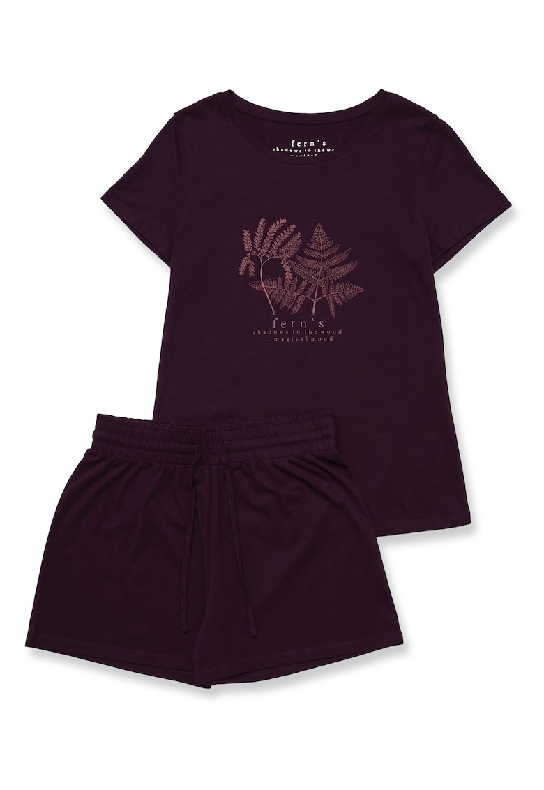 Pijamale de dama  bumbac mov